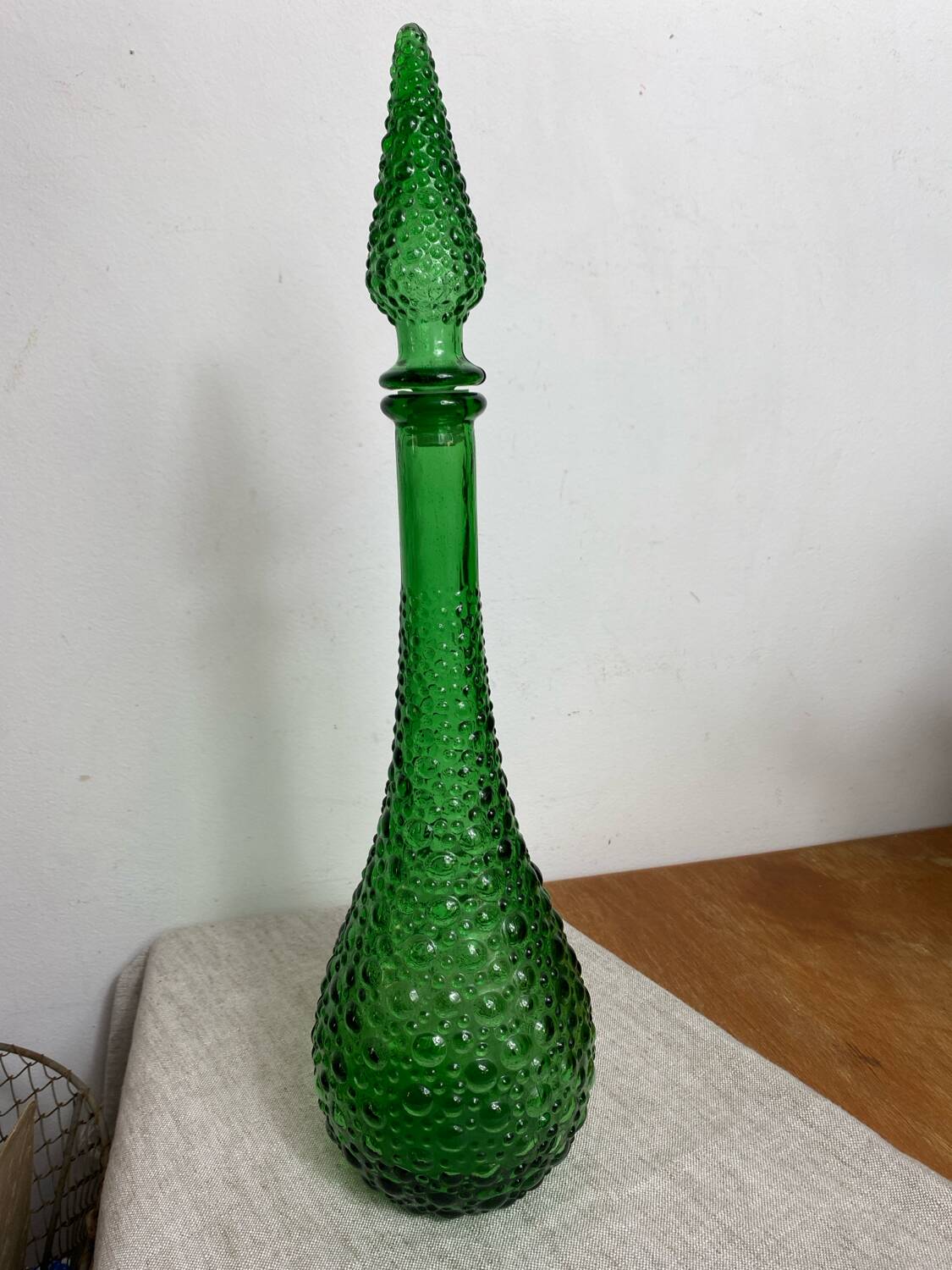 Vintage Empoli glass carafe from Italy