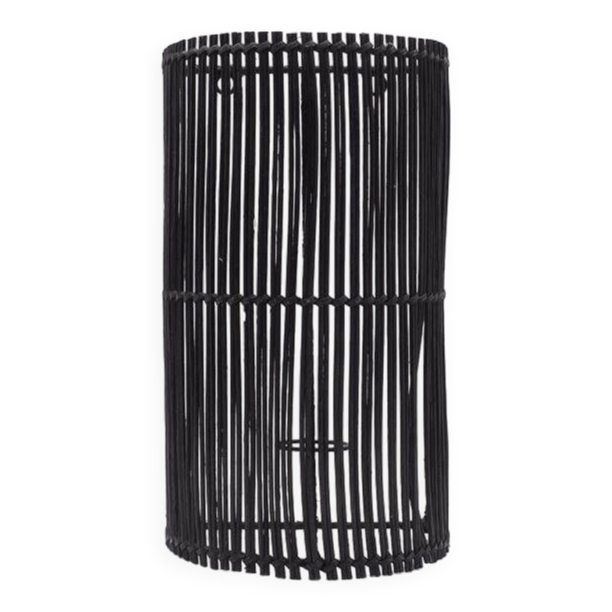 Black rattan wall light