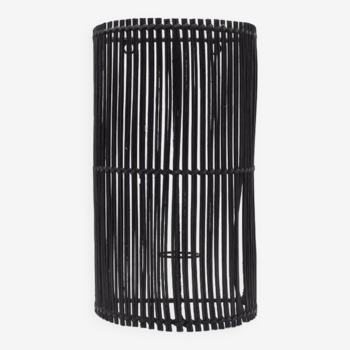 Black rattan wall light