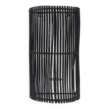 Black rattan wall light