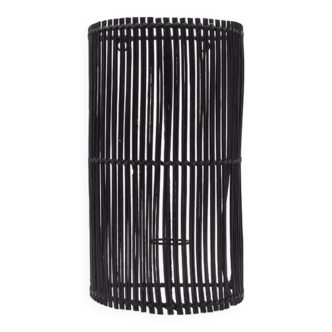 Black rattan wall light