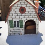 Set of old wooden toys from the farm