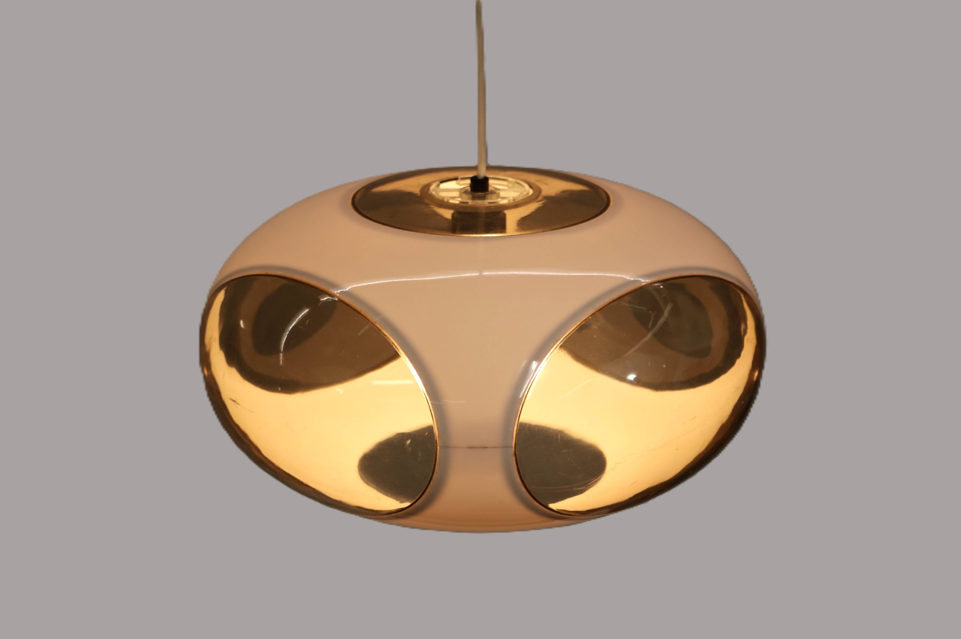 Space age bug eye UFO ceiling lamp *** Massive *** white model *** Belgium
