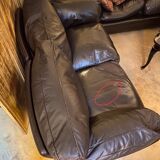Poltrona Frau sofa "Poppy" 2 seater black leather