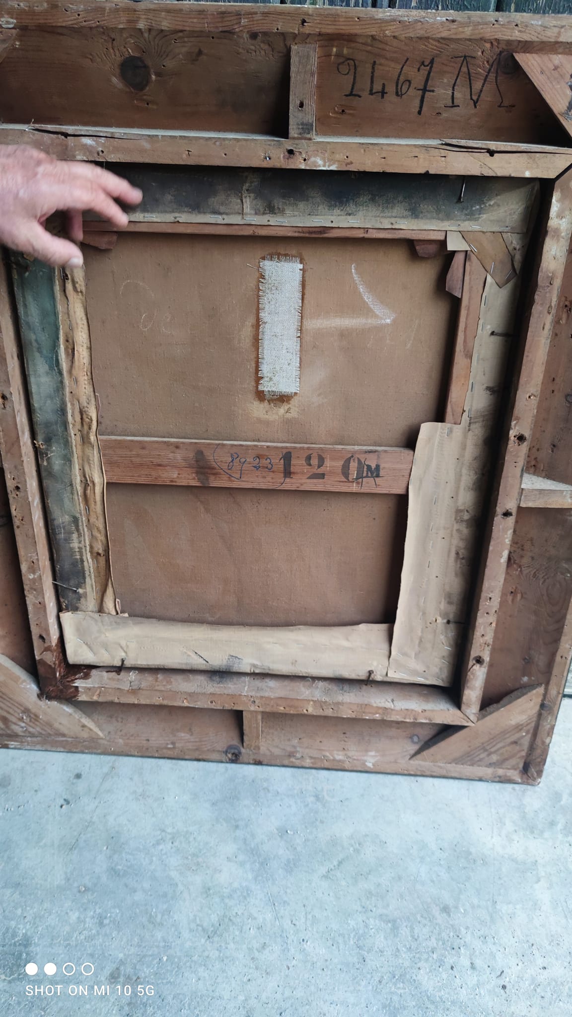 Oil painting on canvas with its beautiful original frame by Fernande Hortense Cécile de Mertens