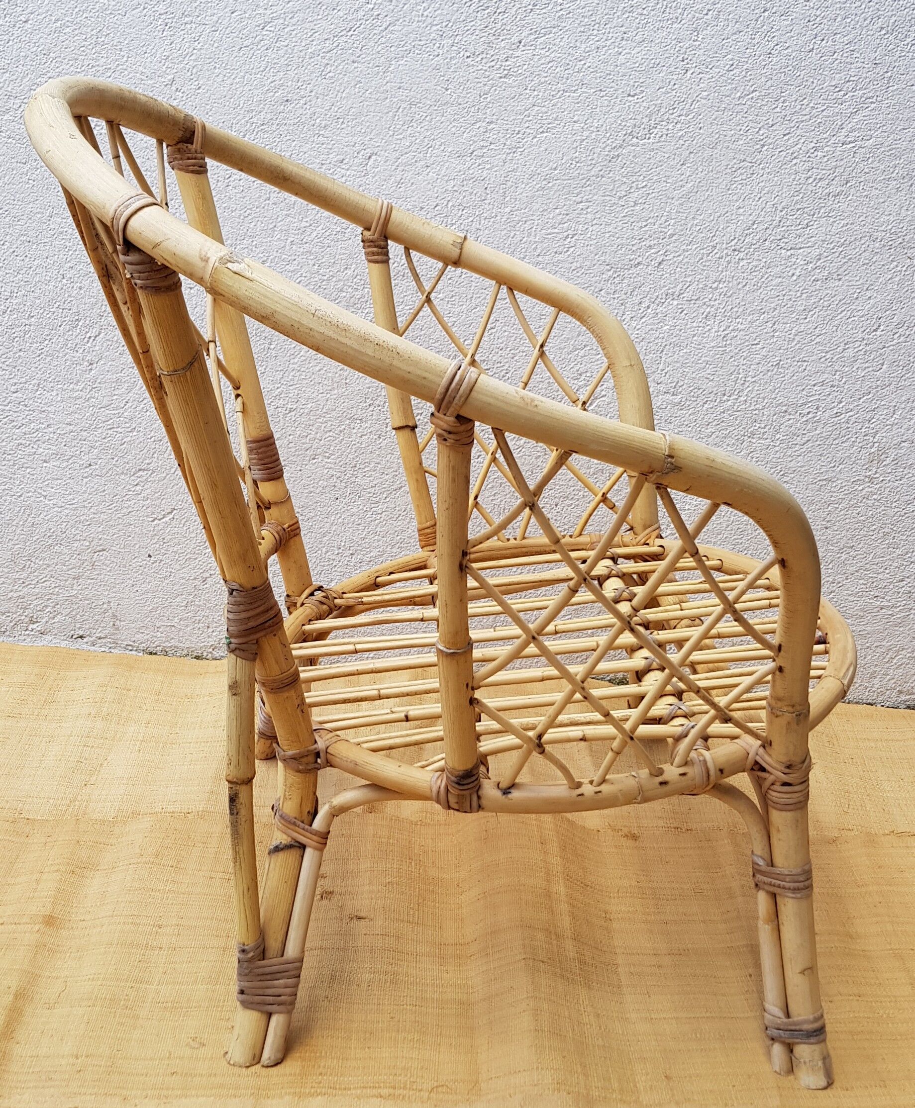 Chair in rotin living room or garden