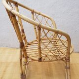 Chair in rotin living room or garden