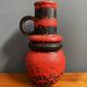 Scheurich vase model 428-26 red and black west germany pottery