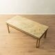 Elegant Hollywood Regency coffee table, marble and brass, 1970s