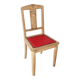 Set of 4 sculpted oak chairs – 1940s Art Deco style