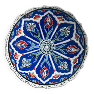 Old Turkish plate with hand-painted decor.