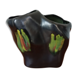 Black ceramic vase 50/60 years