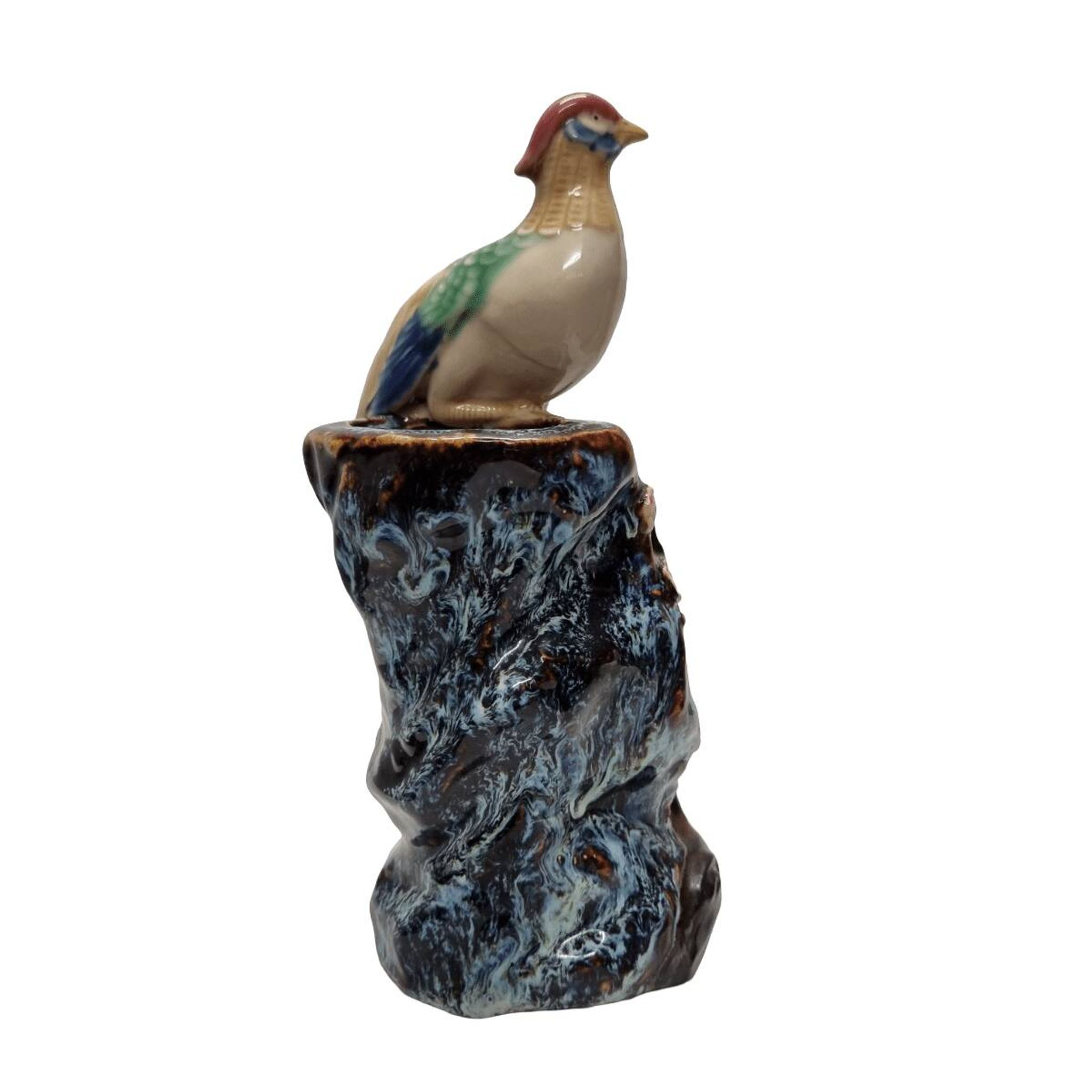 Vintage Shiwan Vase With Pheasant, 1970/80s