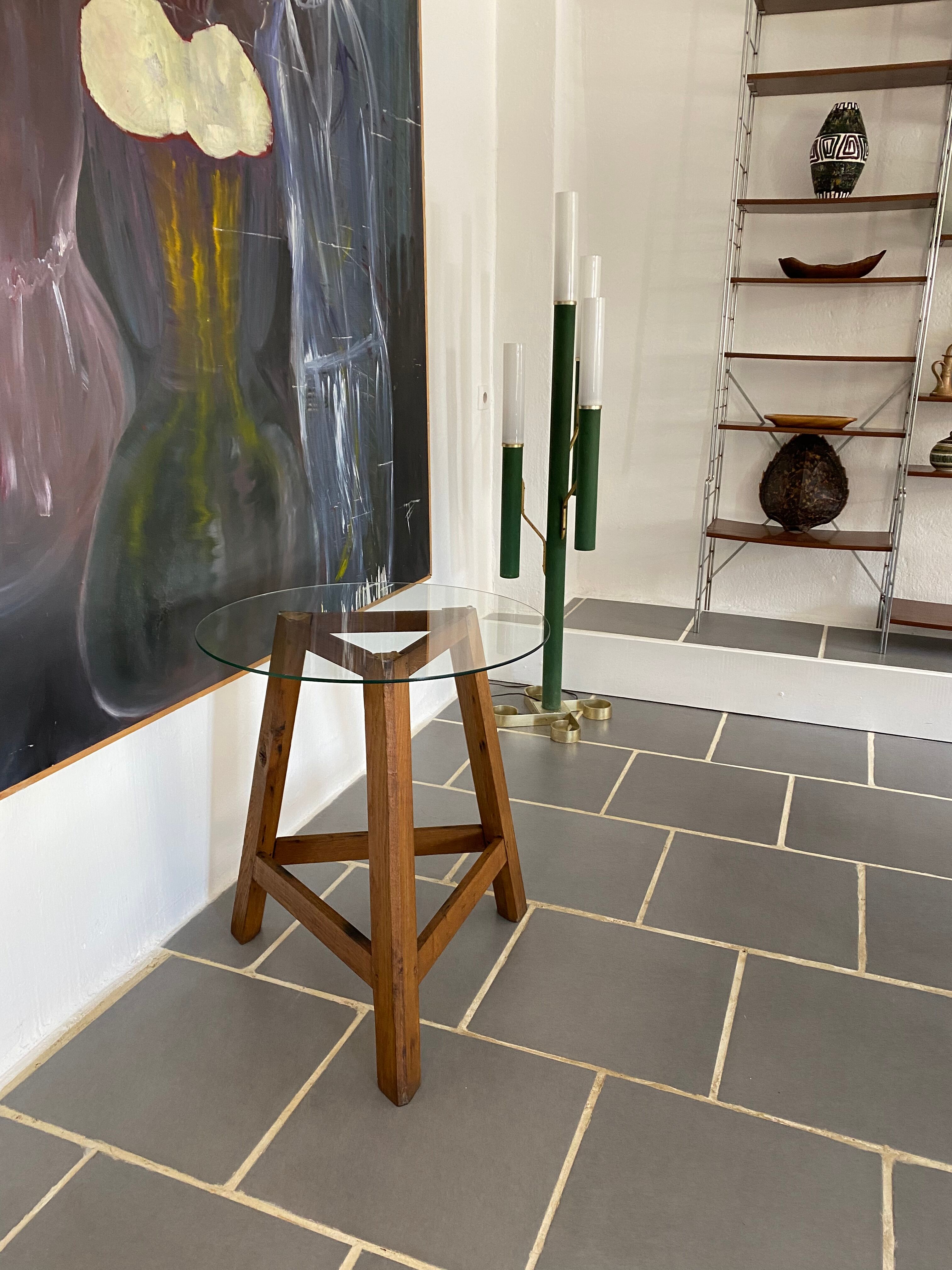 Vintage tripod wood table