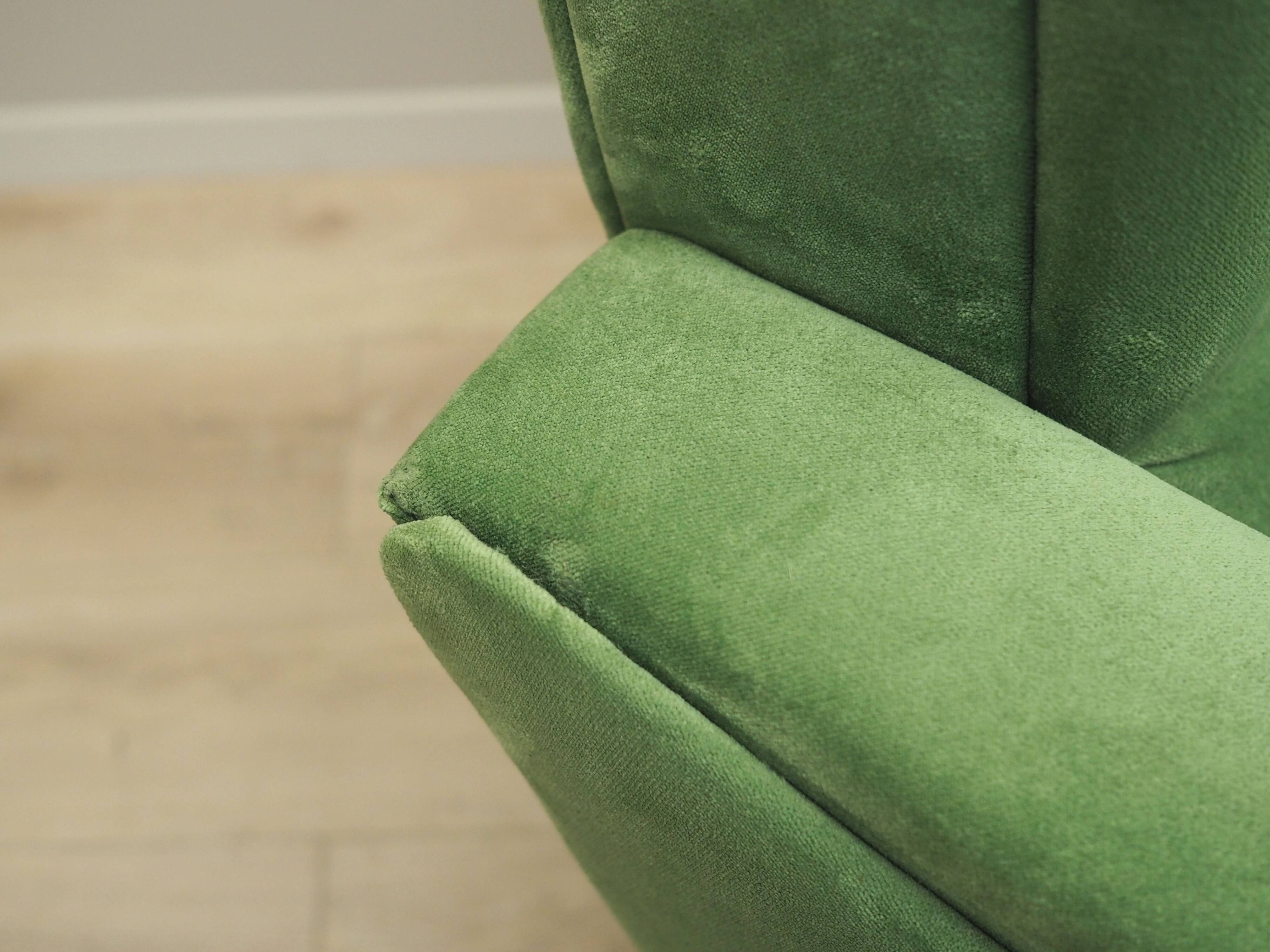 Green armchair, Danish design, 1970s, production: Denmark