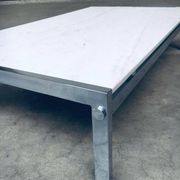 Postmodern Italian Carrara Marble Low Coffee Table, 1970s