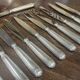Set of 12 silver-plated metal knives, shell model, from CAILAR BAYARD
