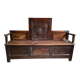 Old French popular art bench from Auvergne, circa 1800–1850