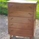 Oak chest of drawers 50s oak feet compass 5 drawers