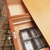 Comptoir de magasin vintage année 60 en chêne