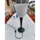 Lampe Jumo bakélite et opaline blanche