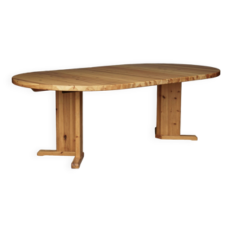 Table à manger extensible en pin danois. années 1970