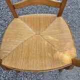 Oak straw armchair