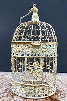 Classic roung wrought iron bird cage small
