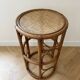 Vintage rattan and cane gueridon – 1970s