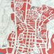 Tourist map of Nice 1950 French Riviera