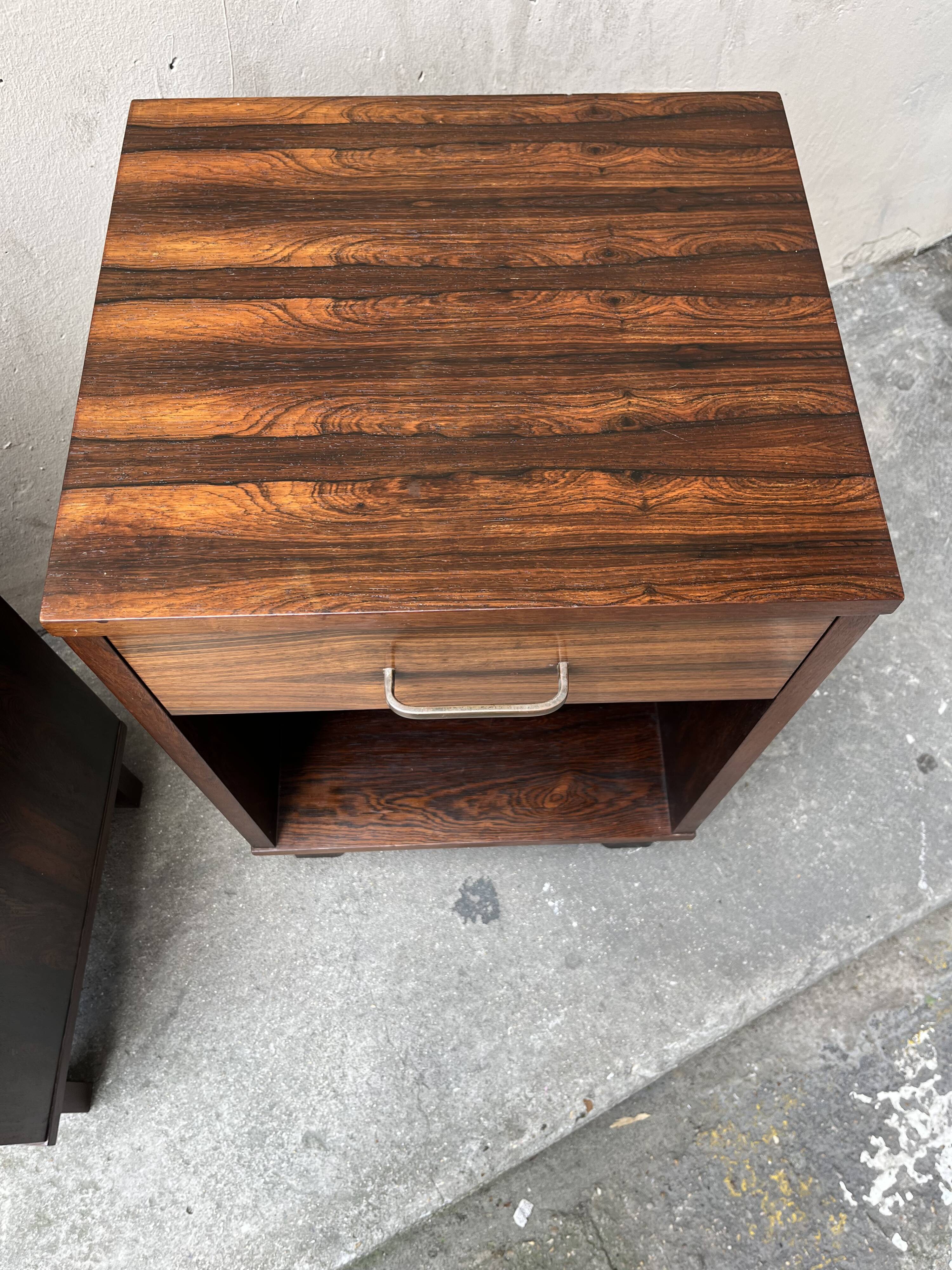 1960s rosewood bedside tables