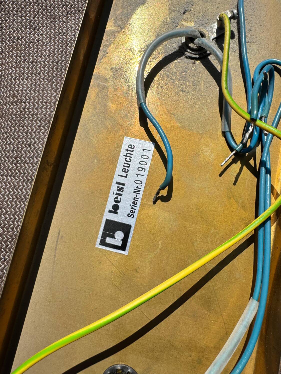 Minimalist 60s brass wall light with 3 sockets by Beisl Leuchte, Germany