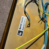 Minimalist 60s brass wall light with 3 sockets by Beisl Leuchte, Germany