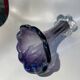 Vase en verre soufflé violet 70s