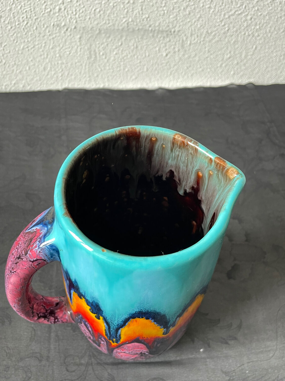 Ricard ceramic pitcher signed o.conguis