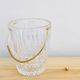 Crystal ice bucket and spoon thereof