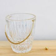 Seau à glace en cristal et sa cuillère