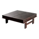 Table basse carrée en noyer avec rangement par Giovanni Michelucci, Italie 1960