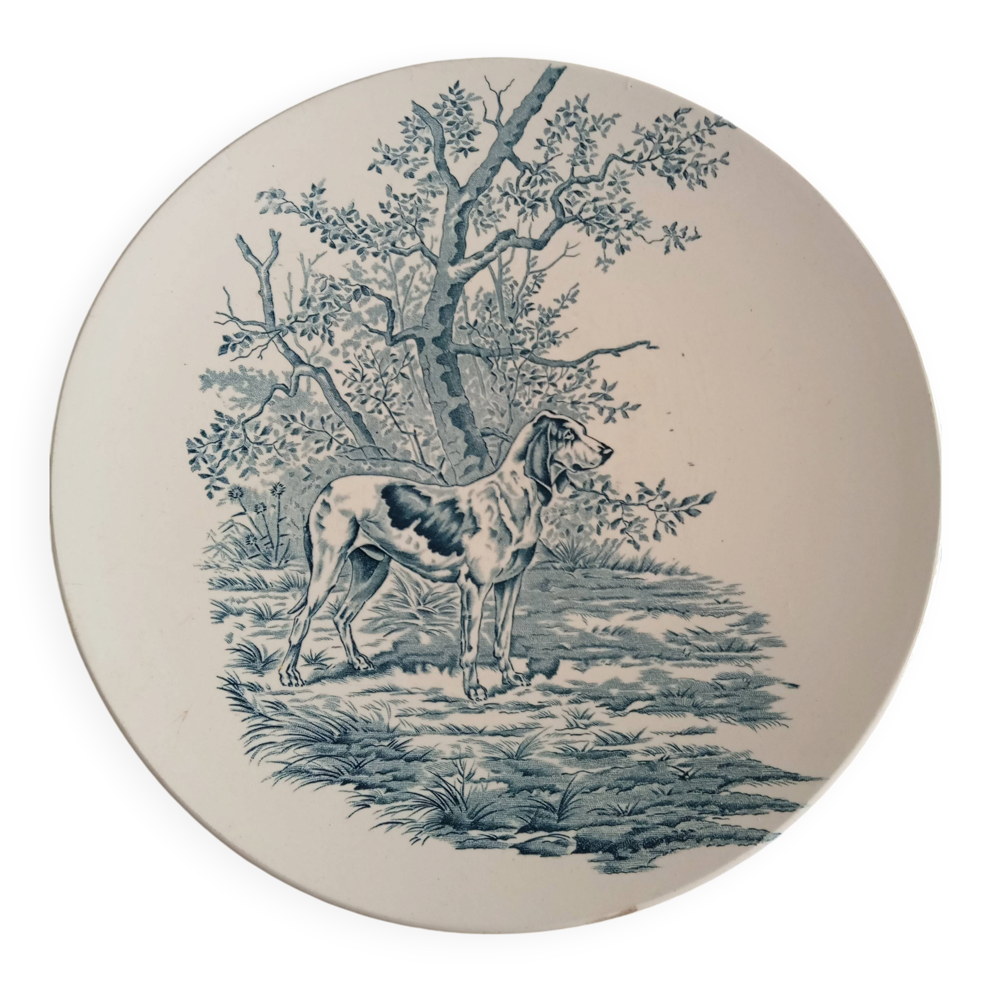 Longchamp hunting dog plate