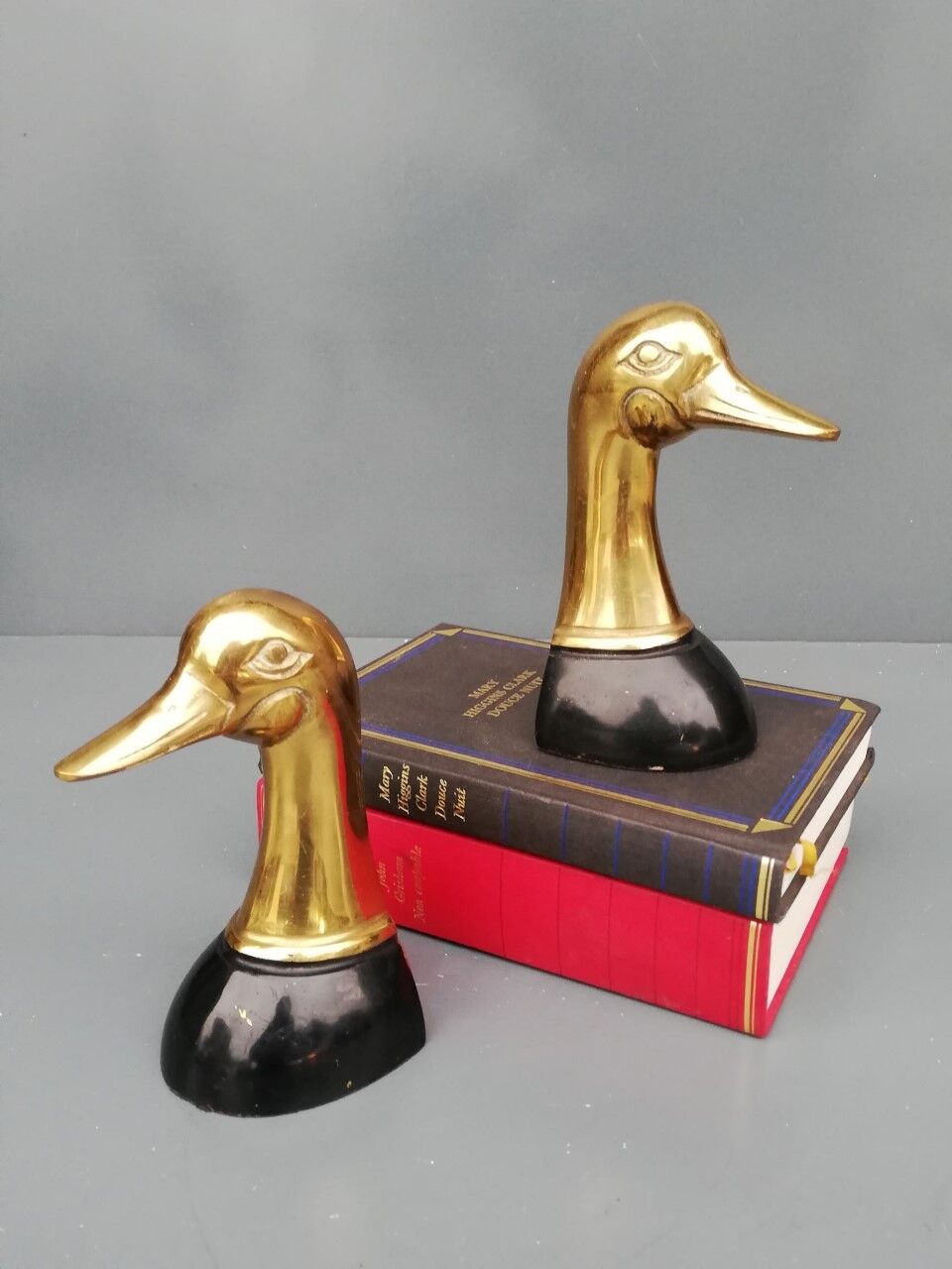 Pair of brass book greenhouses