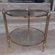 Vintage round brass coffee table, France 1960