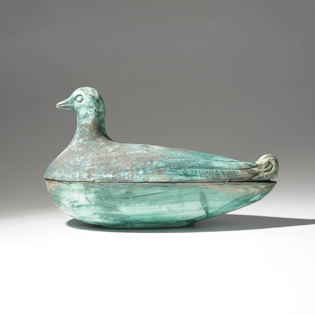 Ceramic box in the shape of a bird, 1960s