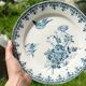 Set of 6 blue iron earth plates