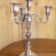 Regency style four-light silver metal candlesticks