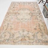 5x9 Red Soft Color Pastel Classic Turkish Area Rug, 161x271Cm SK 4879