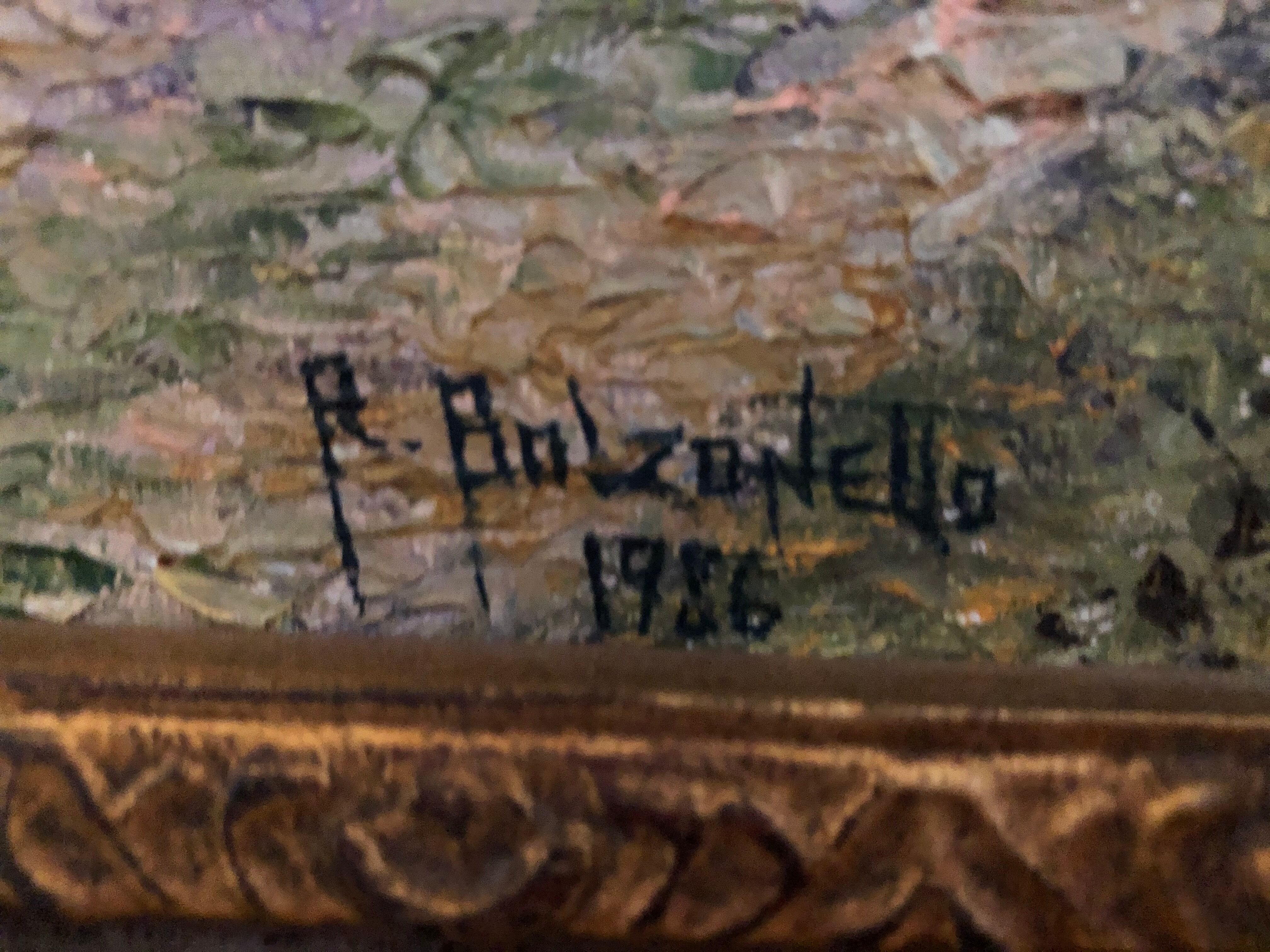 Oil on canvas country landscape