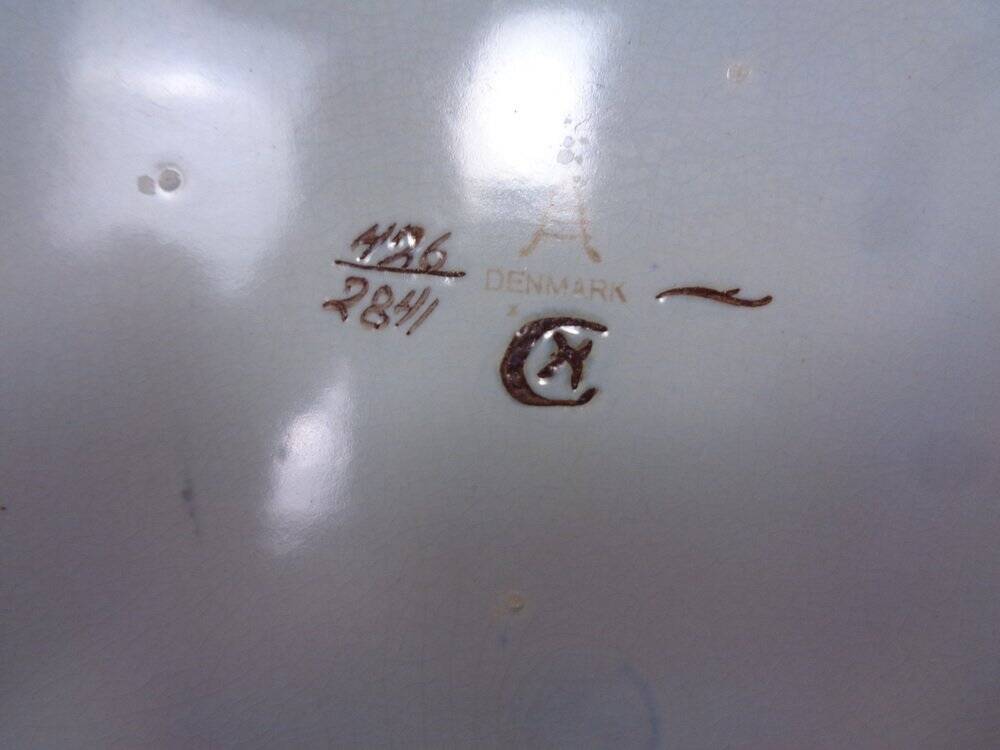 Ceramic 426-2841 Aluminia Plate by Kari Christensen for Royal Copenhagen, Denmark