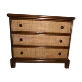 Chest  of drawers bamboo caning and rattan