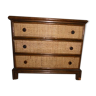 Commode bambou cannage et rotin