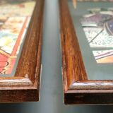 Two mirror frames Art-Deco style, silkscreened " Monte-Carlo " - France - 70's